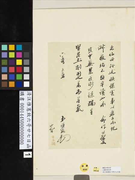 清汪惟憲致六哥廿七日函