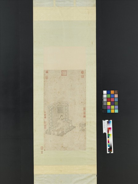 明人臨宋人白描大士像　軸