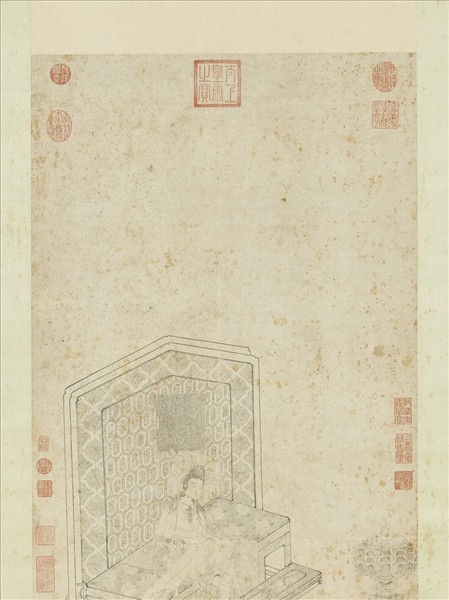 明人臨宋人白描大士像　軸