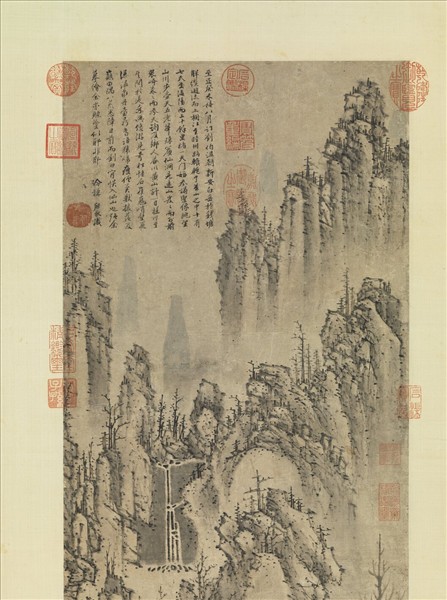 明冷謙白岳圖　軸