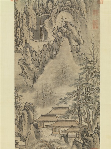 明冷謙白岳圖　軸