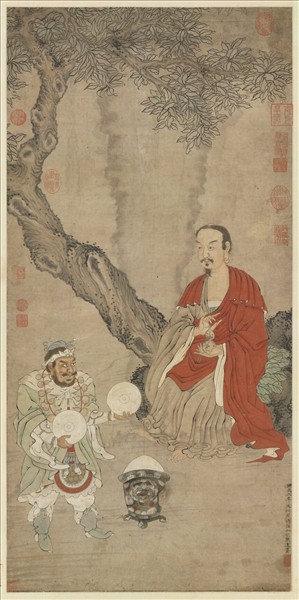 明陳遠畫羅漢　軸