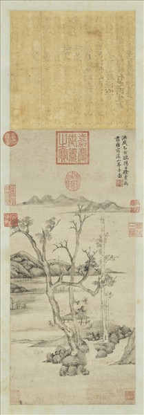 明徐賁溪山亭子圖　軸