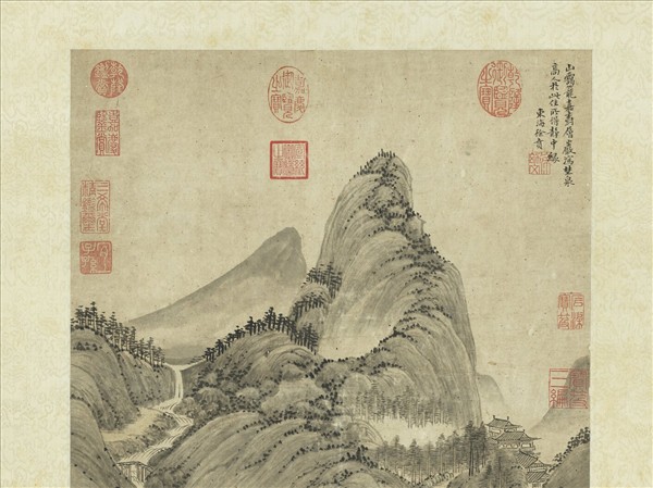 明徐賁畫山水　軸