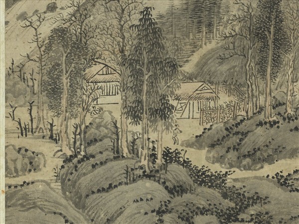 明徐賁畫山水　軸