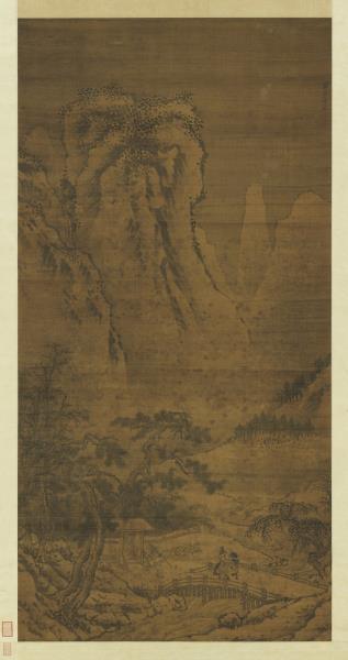 明戴進溪山雪霽　軸