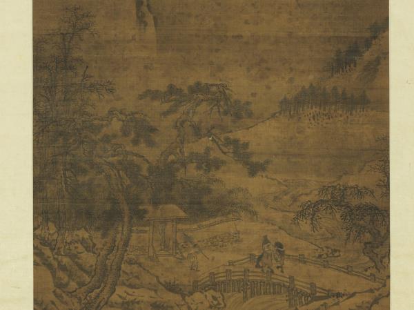 明戴進溪山雪霽　軸