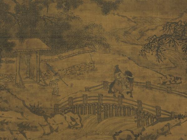 明戴進溪山雪霽　軸