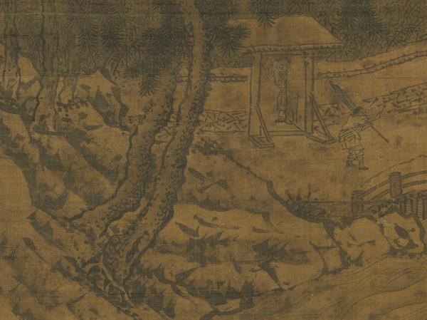 明戴進溪山雪霽　軸