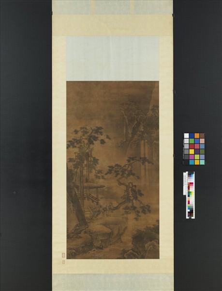 明戴進撫松觀瀑　軸