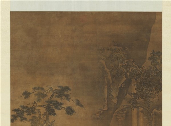 明戴進撫松觀瀑　軸