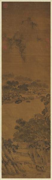 明夏芷風雨歸程圖　軸