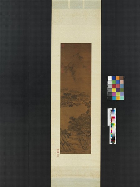 明夏芷風雨歸程圖　軸