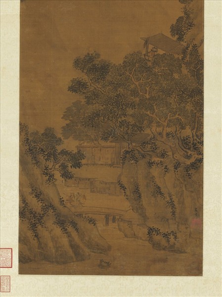 明夏芷風雨歸程圖　軸