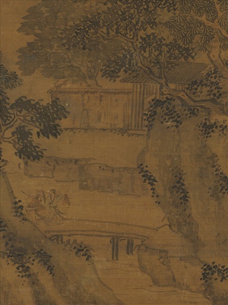 明夏芷風雨歸程圖　軸