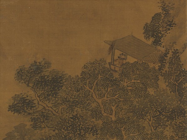 明夏芷風雨歸程圖　軸