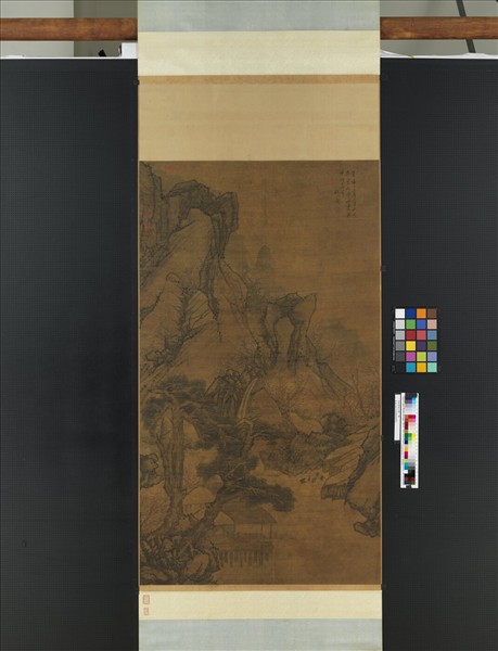 明林廣春山圖　軸