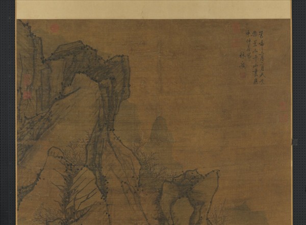 明林廣春山圖　軸