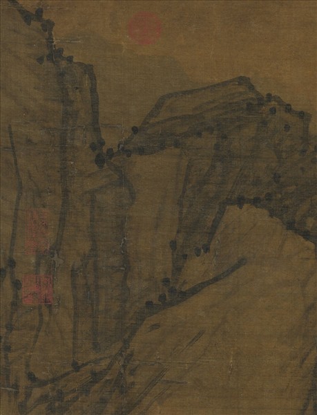 明林廣春山圖　軸