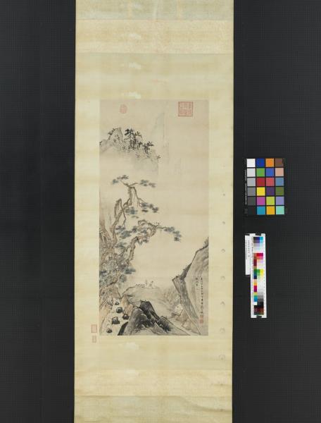 明周臣松泉詩思　軸