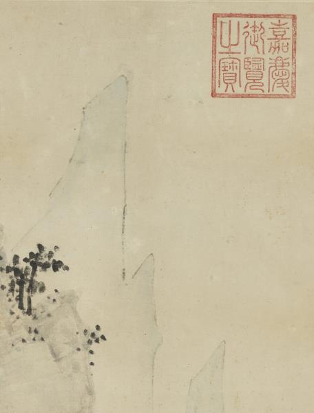 明周臣松泉詩思　軸