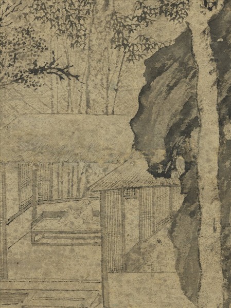 明文徵明畫碧梧修竹圖　軸