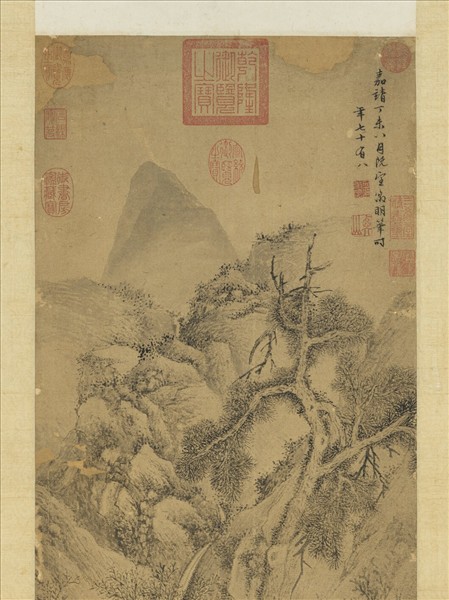 明文徵明畫松亭客話　軸