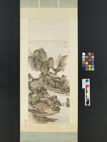 清弘旿楓溪放艇　軸