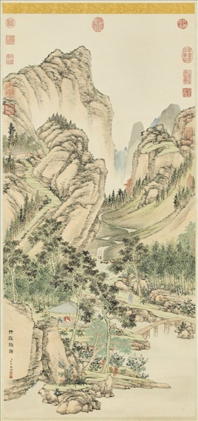 清弘旿竹蹊絢錦　軸