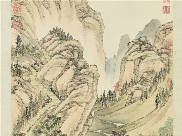 清弘旿竹蹊絢錦　軸