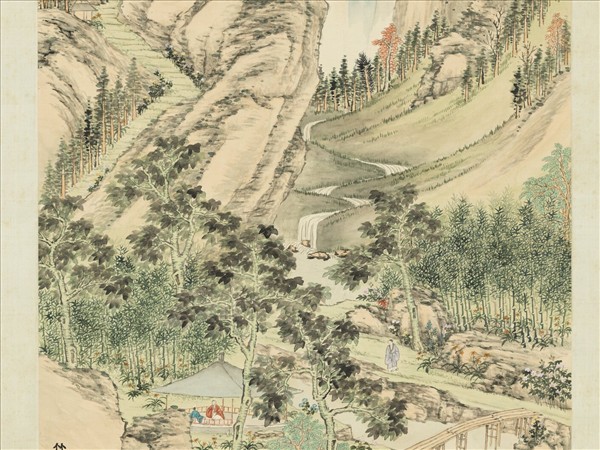 清弘旿竹蹊絢錦　軸