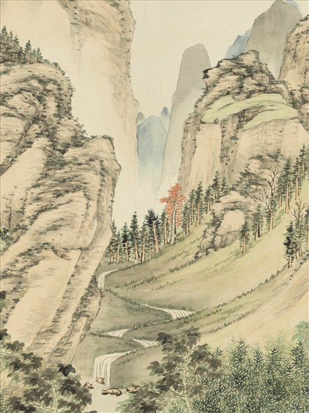 清弘旿竹蹊絢錦　軸