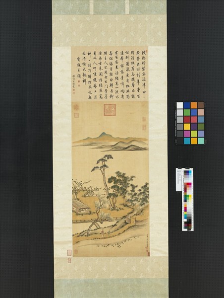 清戴天瑞山水　軸