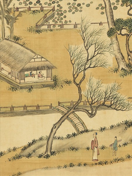 清戴天瑞山水　軸