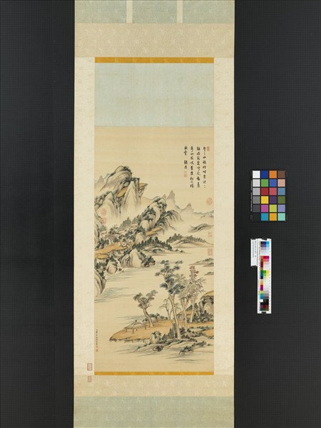 清戴天瑞秋山落照　軸