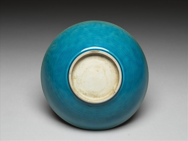 孔雀藍釉碗