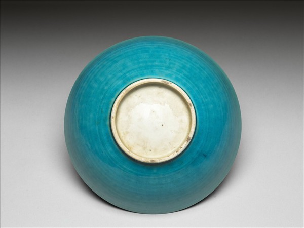 孔雀藍釉碗
