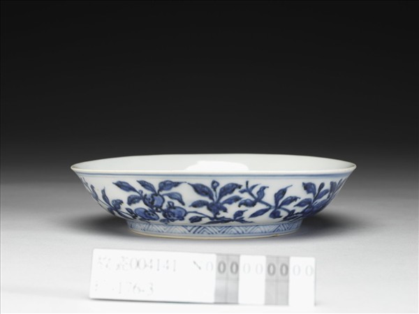 青花花果紋盤