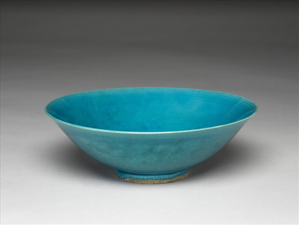 孔雀綠釉碗