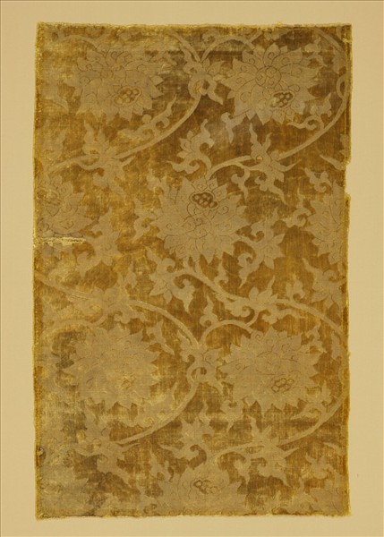 中國 纏枝蓮紋漳絨