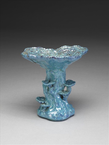 爐鈞釉靈芝花插