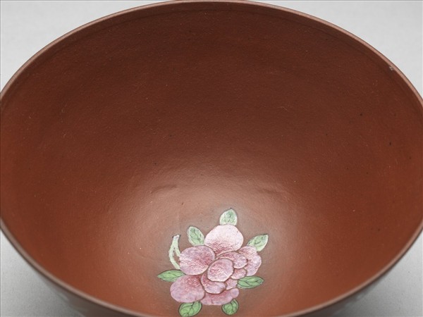 宜興胎畫琺瑯四季花卉蓋碗