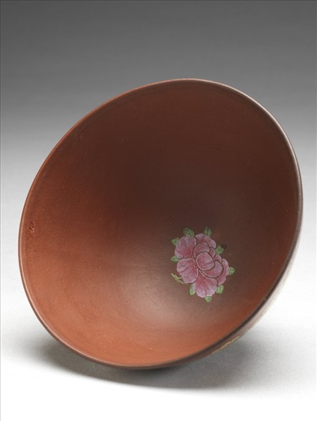 宜興胎畫琺瑯四季花卉蓋碗