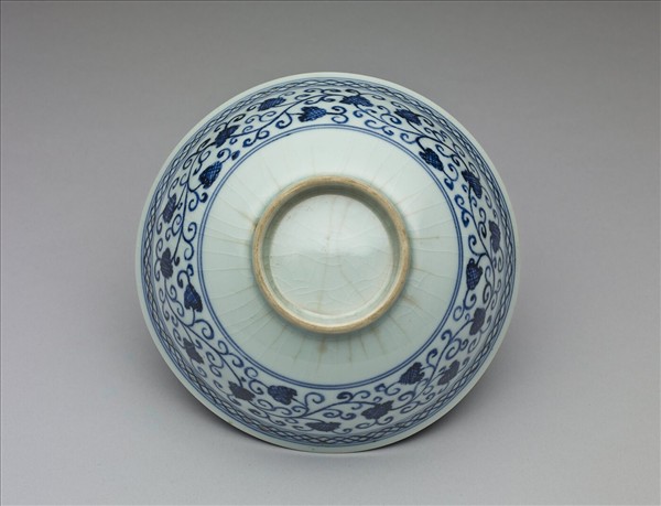青花蓮塘紋金彩碗