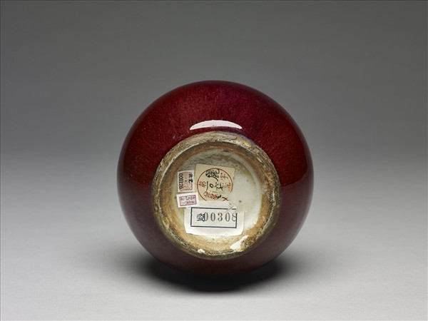 寶石紅釉葫蘆瓶