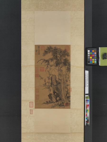 明文徵明歲寒三友　軸