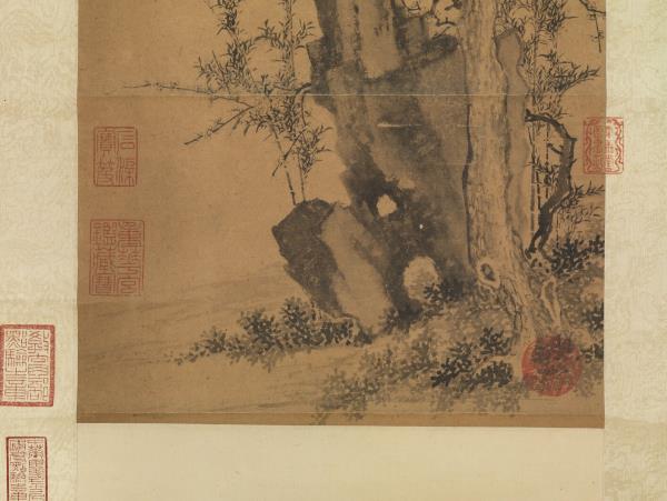 明文徵明歲寒三友　軸