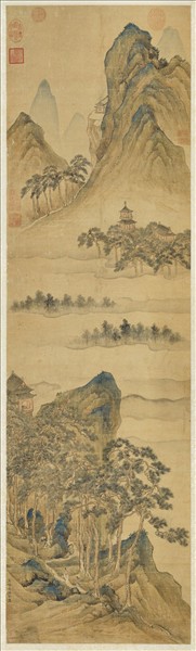 明文伯仁松陰策杖　軸