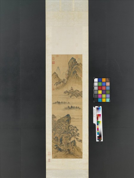 明文伯仁松陰策杖　軸