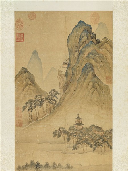 明文伯仁松陰策杖　軸